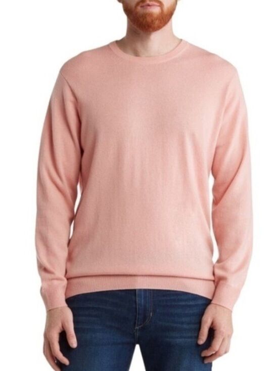 Rodd & Gunn Other - Rodd & Gunn Mens Blush Pink Merino Wool Cashmere Crewneck Sweater Size Medium